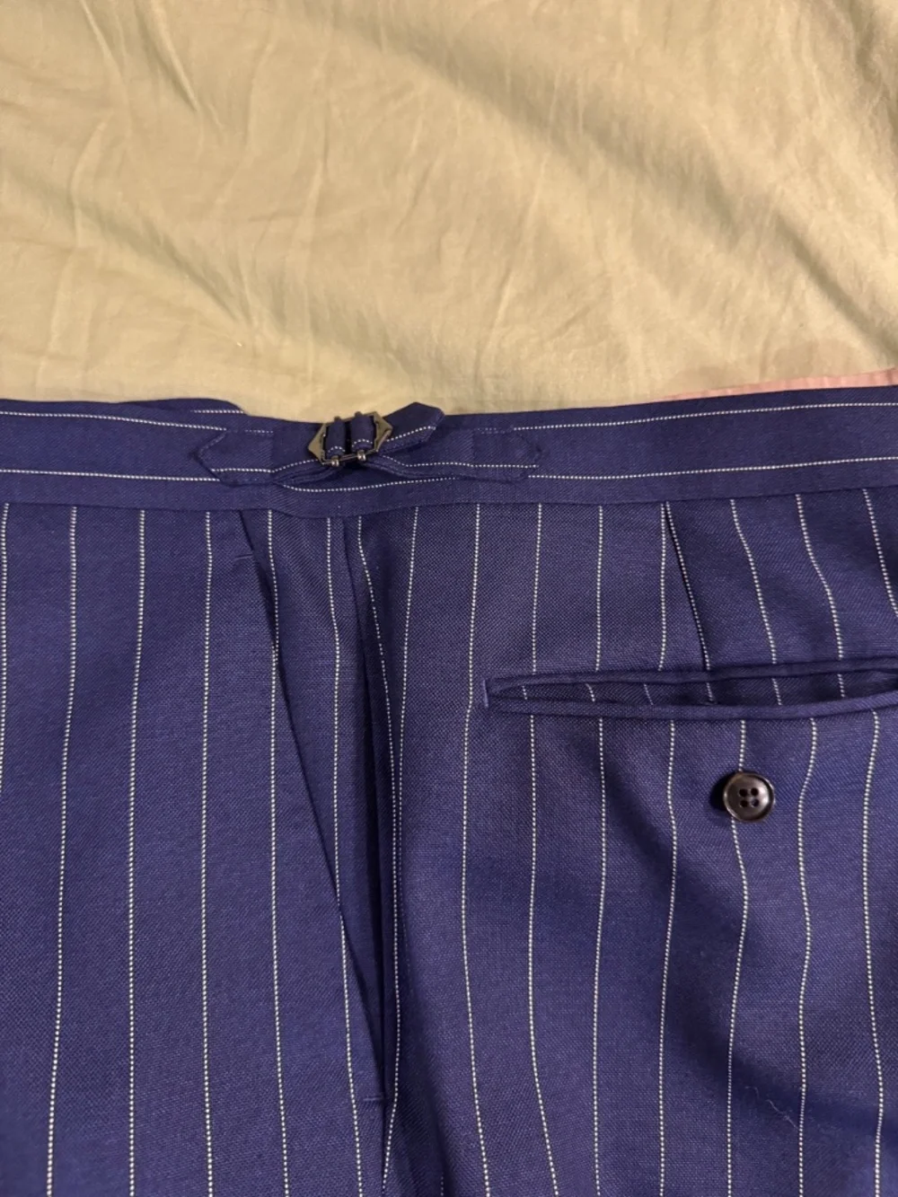 Suitsupply Navy Pinstripe Drago Super 130 Suit